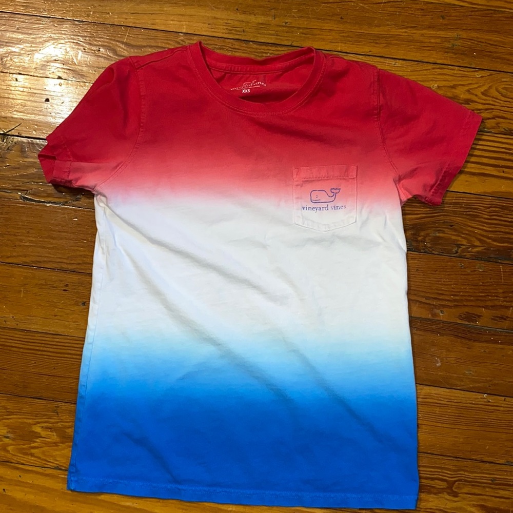 Vineyard vines Red white and Blue shirt.